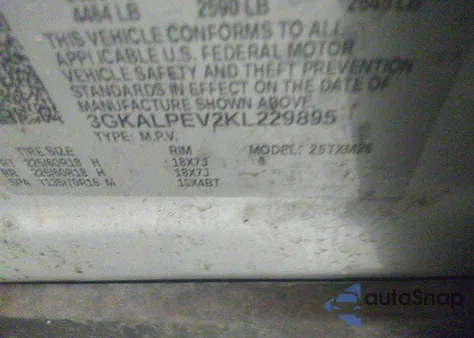 2019 GMC Terrain Slt z USA, uszkodzony, nr VIN 3GKALPEV2KL229895